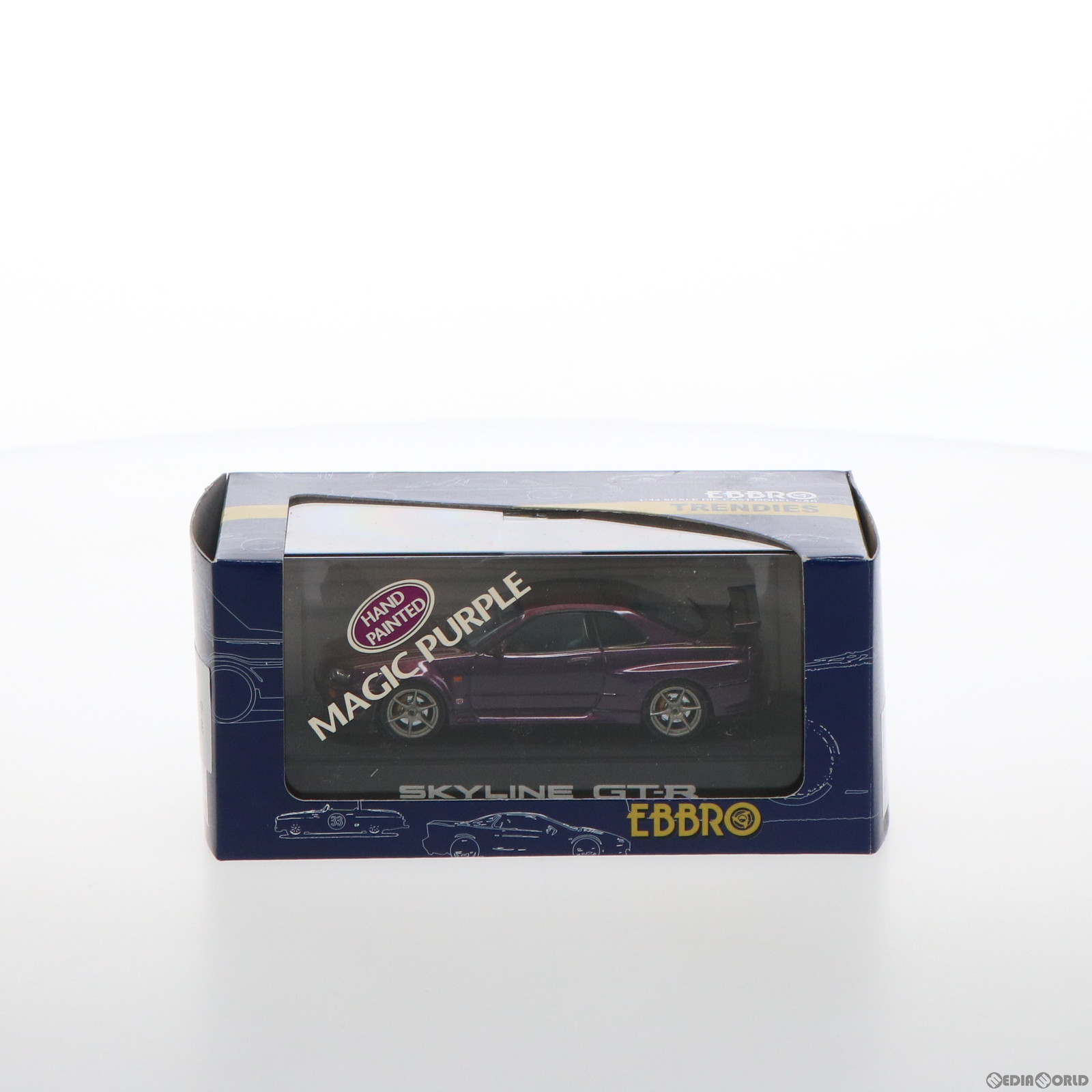 TRENDIES 1/43 NISSAN SKYLINE GT-R R34 V.SPEC(マジックパープル) 完成品 ミニカー(43157) EBBRO(エブロ)(20020314)