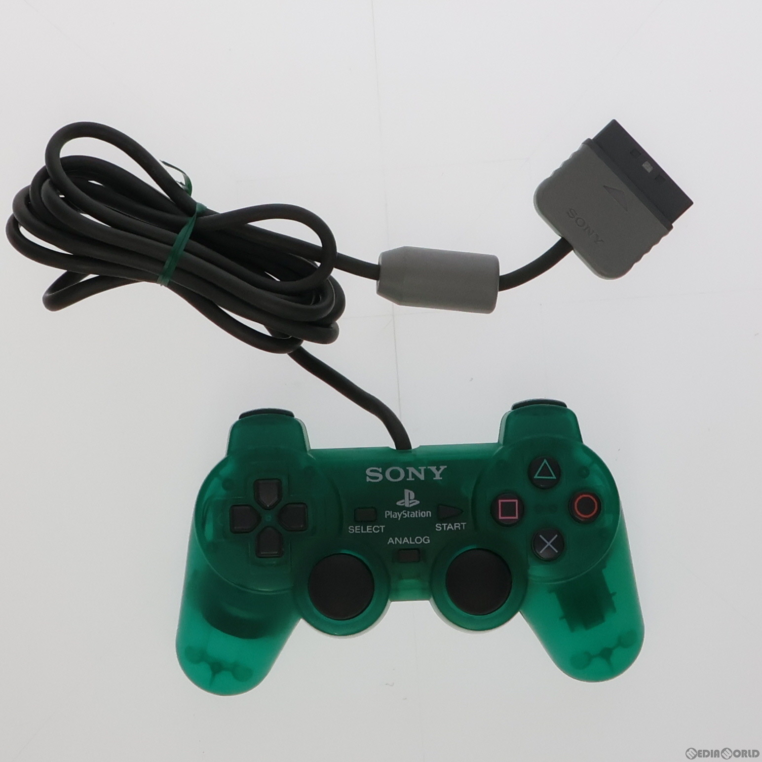 【中古】[ACC][PS]アナログコントローラ デュアルショック(DUALSHOCK) エメラルド(PS用) SCE(SCPH-1200GI)(19980528)