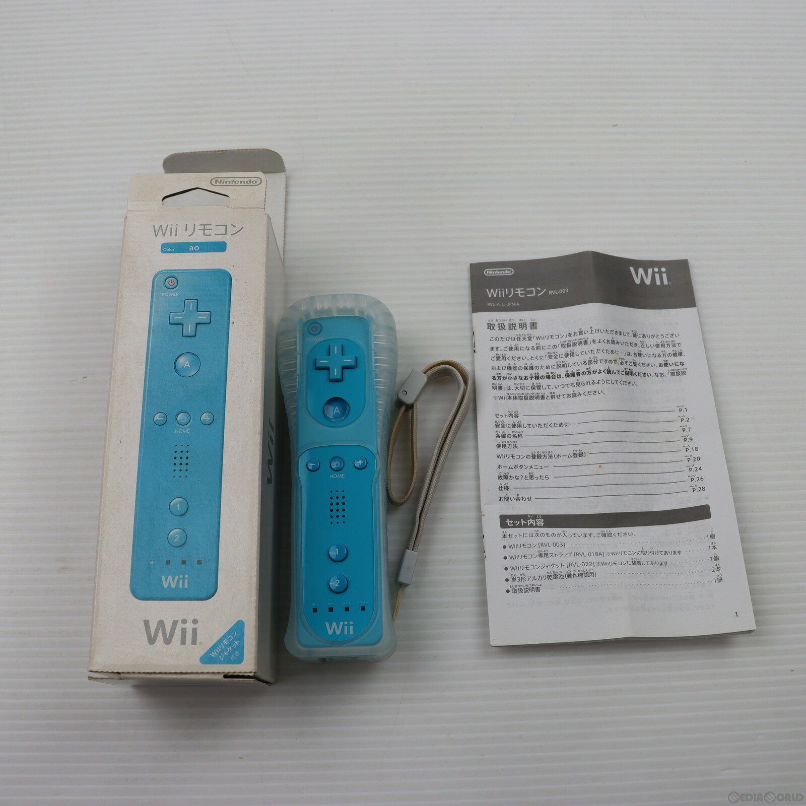 【中古】[ACC][Wii]Wiiリモコンジャケット・専用ストラップ付き Wiiリモコン(Wii Remote) アオ 任天堂(RVL-A-CCB)(20091203)