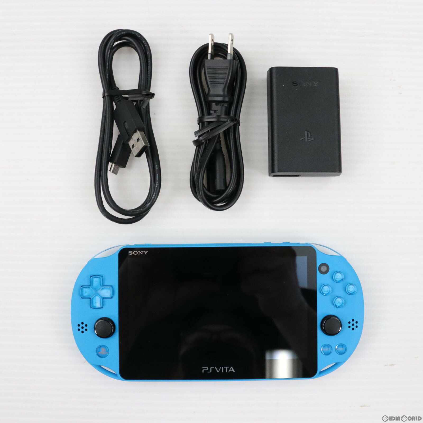 【中古】[本体][PSVita]PlayStation Vita Starter Kit(プレイステーション ヴィータ スターターキット) アクア・ブル…