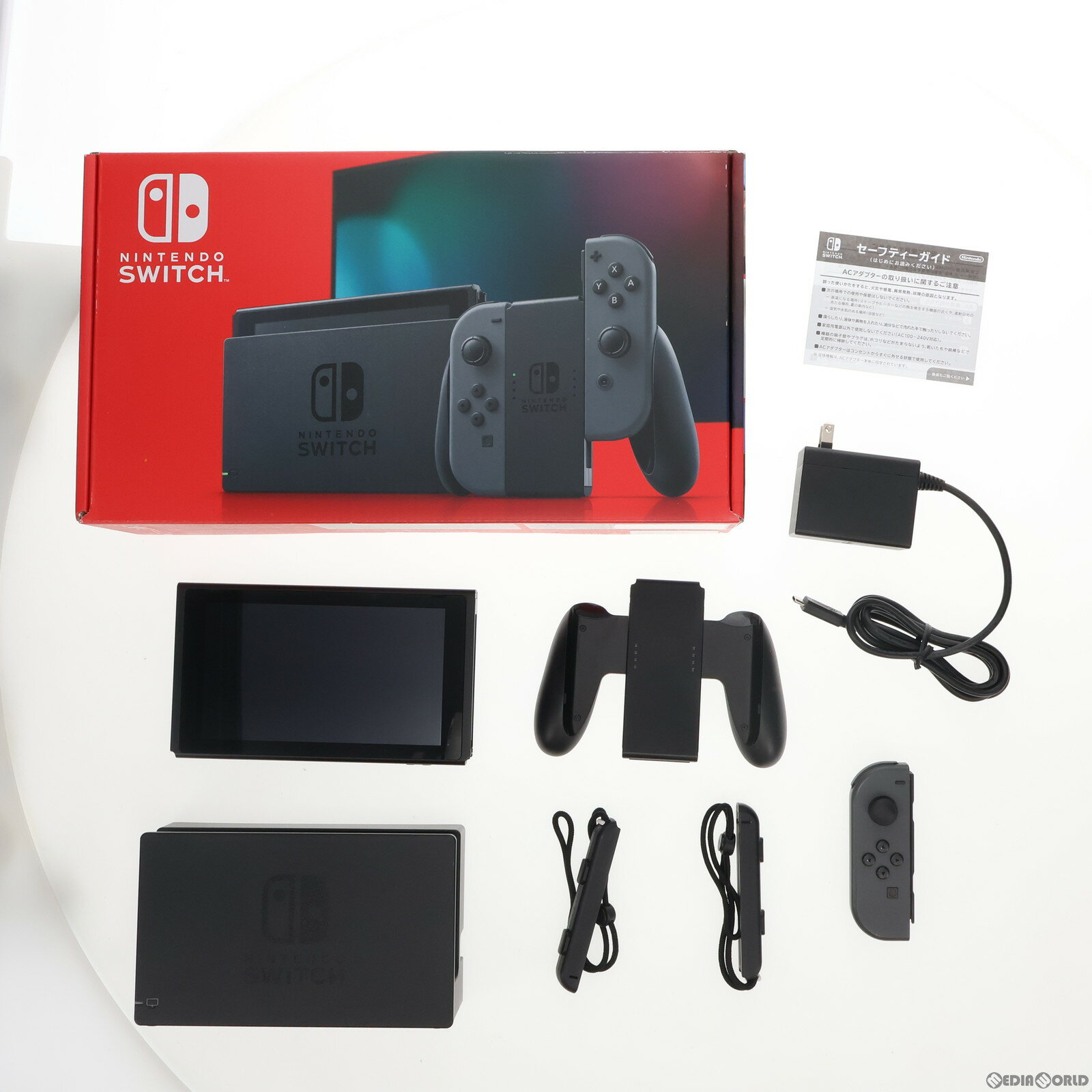 【中古】[本体][Switch]Nintendo Switch(ニンテンドースイッチ) Joy-Con(L)/(R) グレー(HAD-S-KAAAA)(20190830)