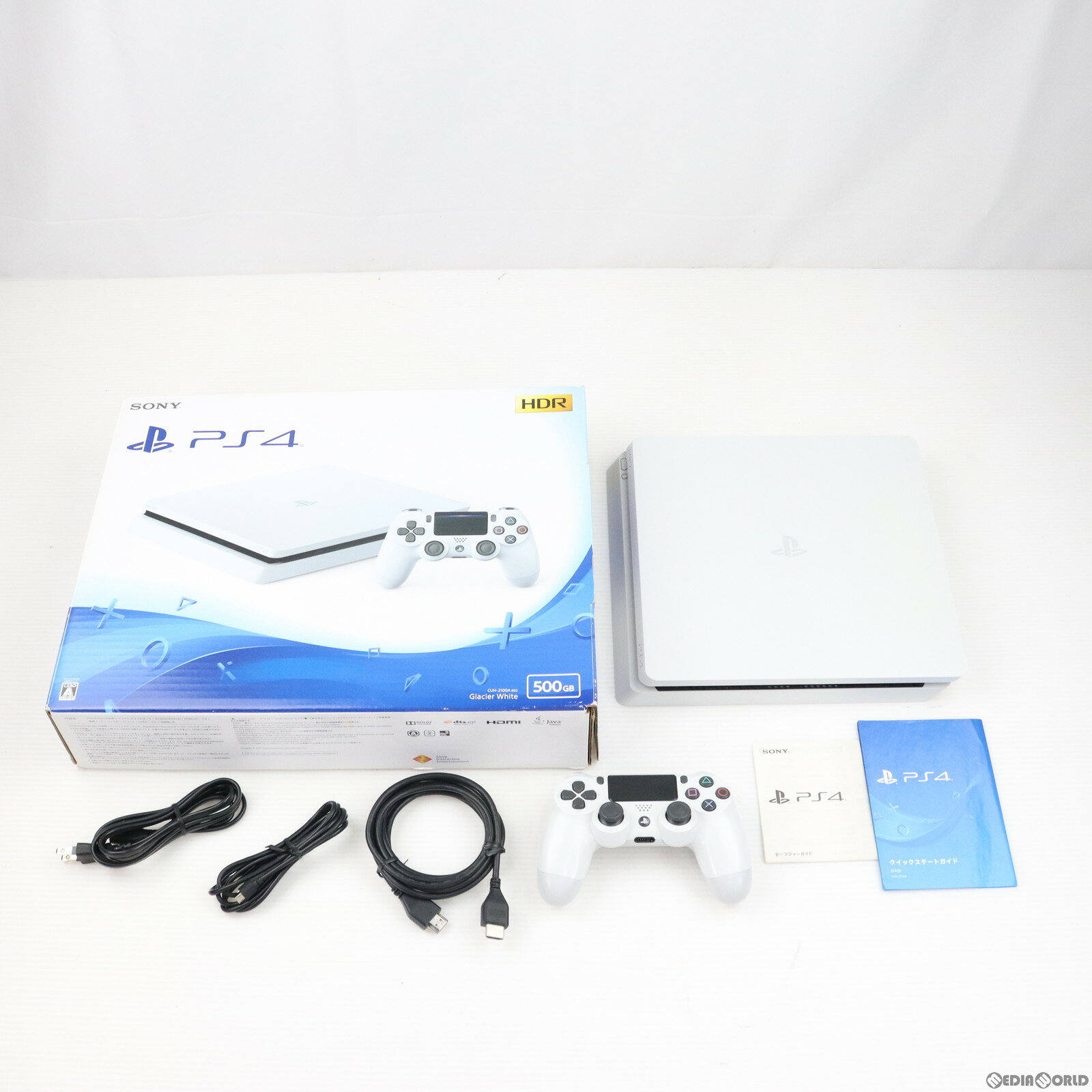 【中古】[本体][PS4]プレイステーション4 PlayStation4 グレイシャー・ホワイト HDD500GB(CUH-2100AB02)(20170729)