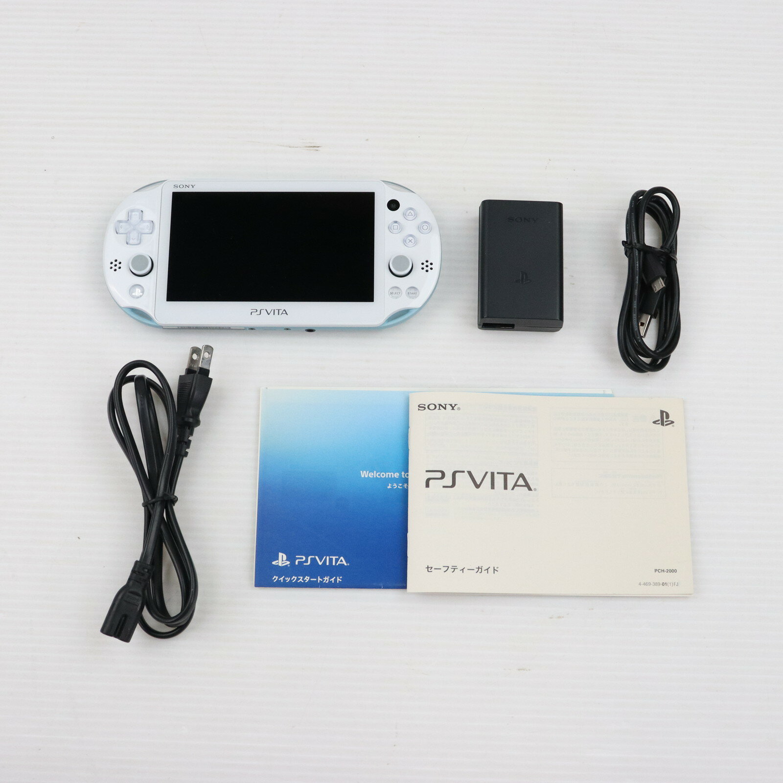 【中古】[本体][PSVita]PlayStation Vita(プレイステーションVita) Wi-Fiモデル ライトブルー/ホワイト(PCH-2000ZA14)(20131010)