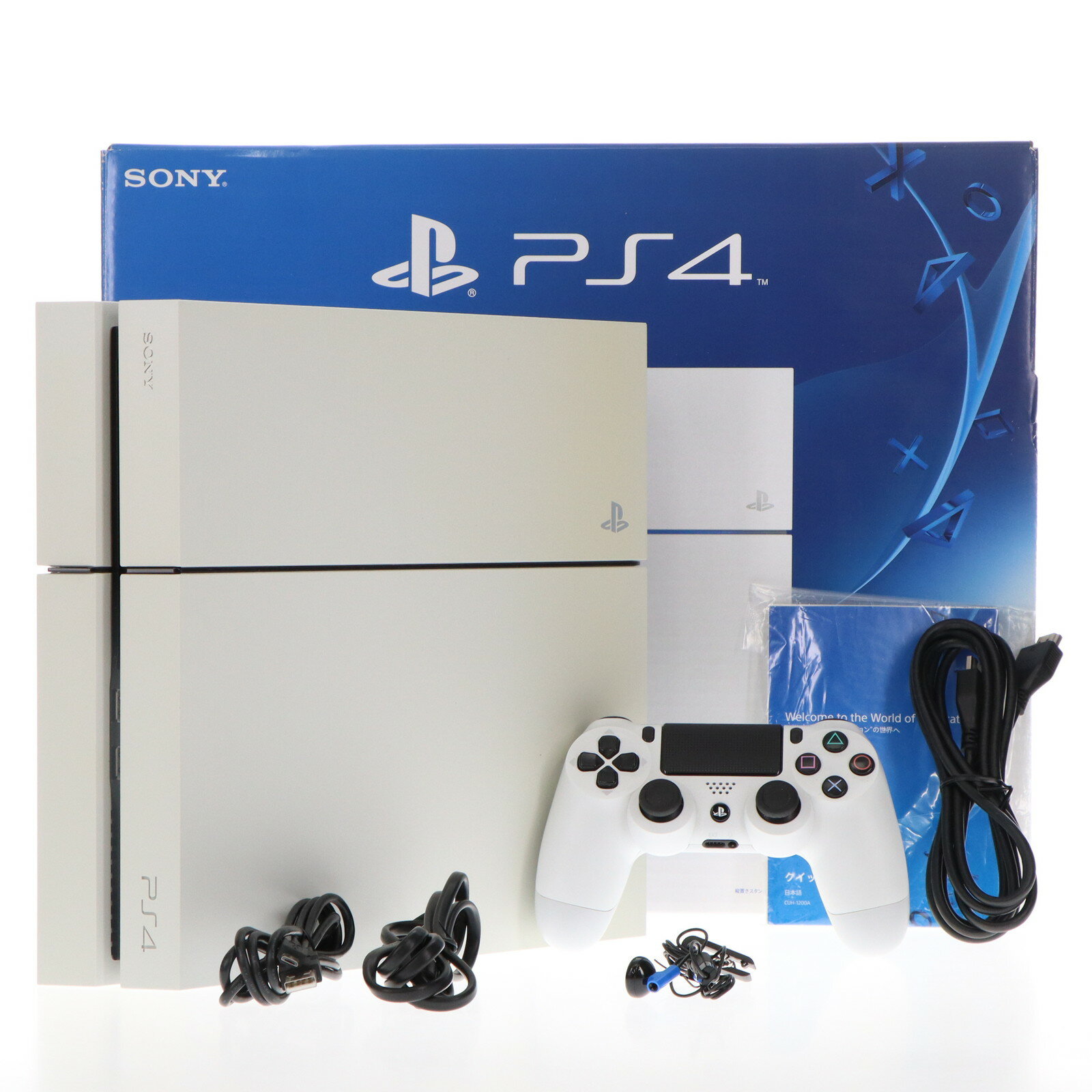 【中古】[本体][PS4]プレイステーション4 PlayStation4 グレイシャー・ホワイト HDD500GB(CUH-1200AB02)(20150625)