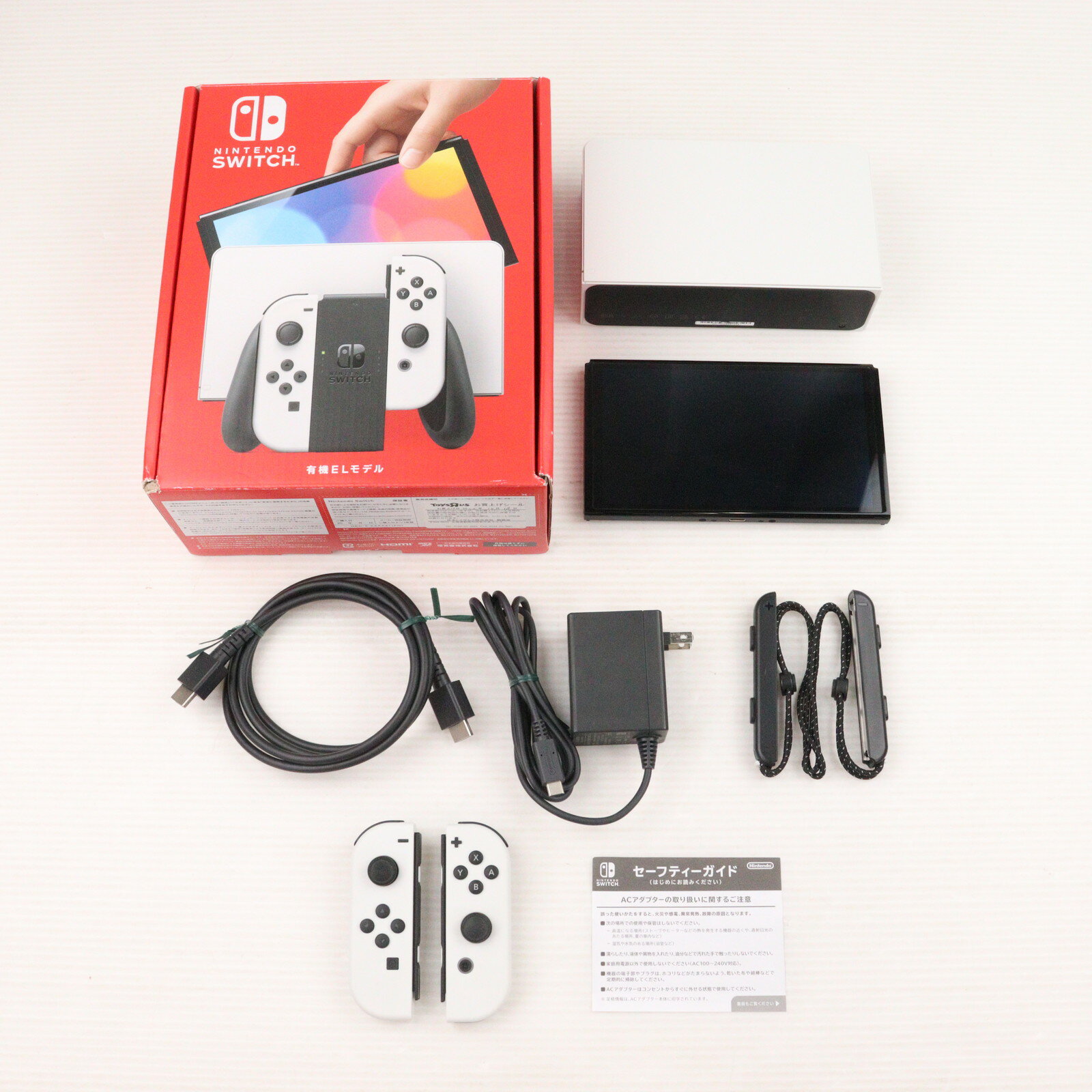 【中古】[Switch] (本体) Nintendo Switch(ニンテンドースイッチ) 有機ELモデル Joy-Con(L)/R ホワイト 任天堂(HEG-S-KAAAA)(20211008)