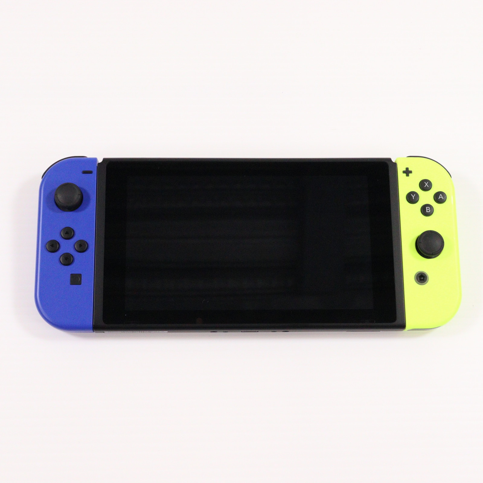 【中古】[Switch] (本体) マイニンテンドーストア限定 (新型)Nintendo Switch(ニンテンドースイッチ) カスタマイズ Joy-Con(L) ネオンパープル/(R) ネオンイエロー Joy-Conストラップ グレー 任天堂(HAD-S-KAYAA)(20190830)