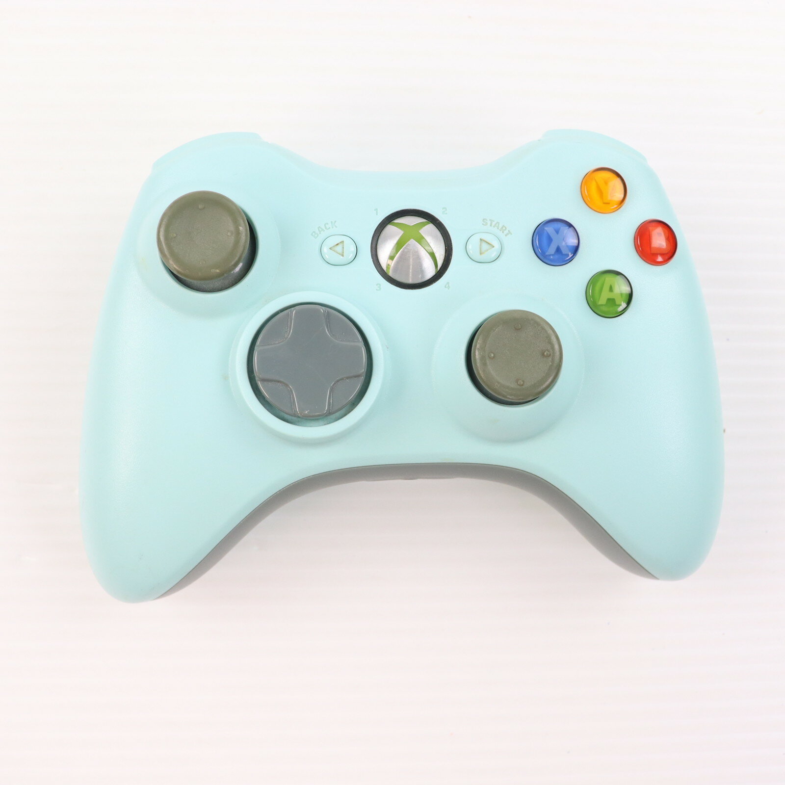 【中古】[ACC][Xbox360] Xbox360 ワイヤレスコントローラー ライトブルー マイクロソフト(B4F-00048)(20071101)