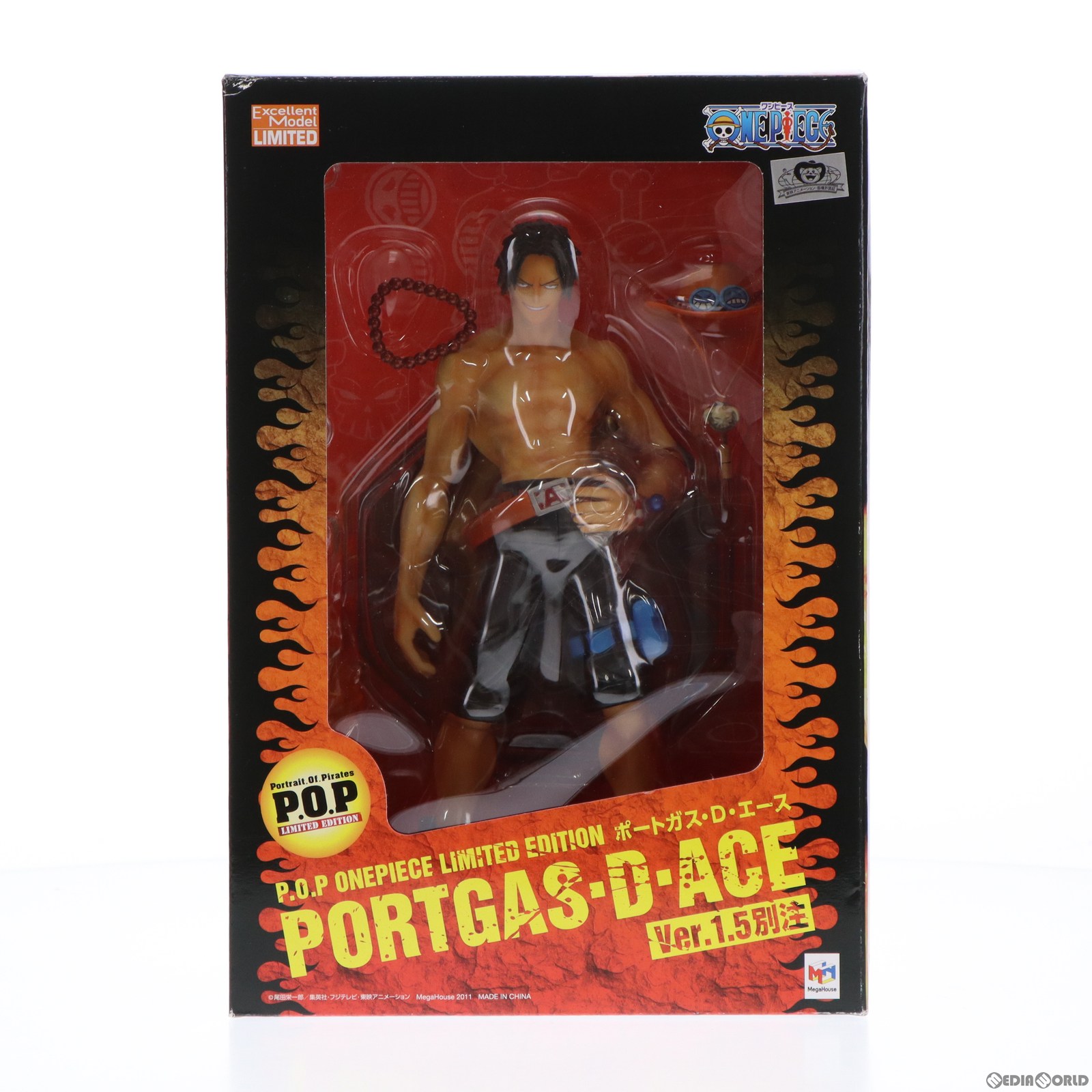 【中古】 FIG オンラインショップ限定 Portrait.Of.Pirates P.O.P LIMITED EDITION ポートガス D エース Ver.1.5別注 ONE PIECE(ワンピース) 1/8 完成品 フィギュア メガハウス(20111109)