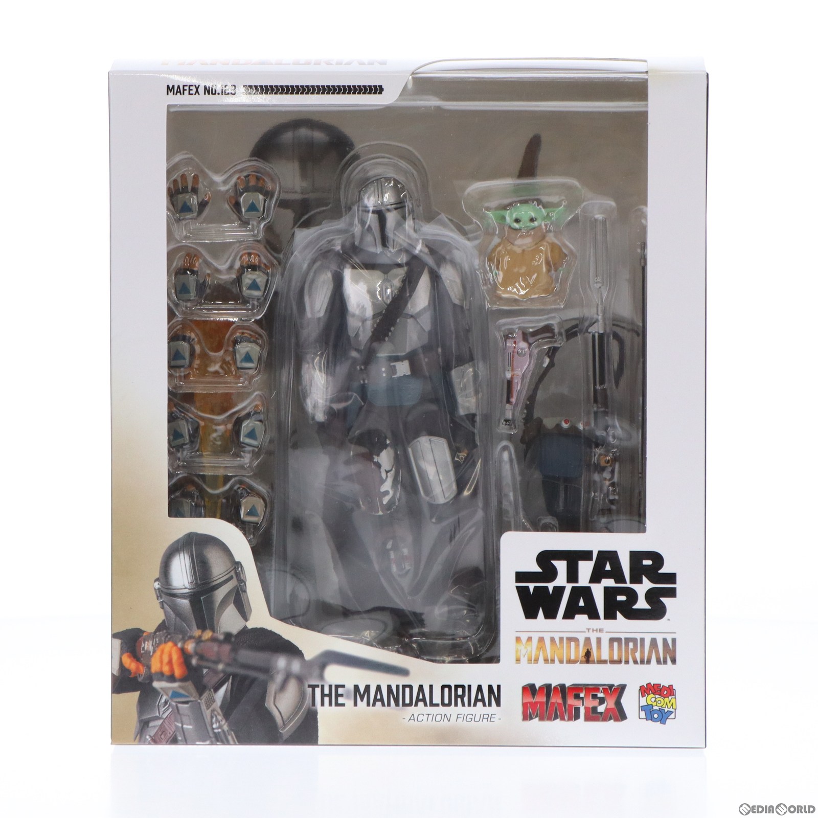 【中古】 FIG マフェックス No.129 MAFEX MANDALORIAN(マンダロリアン) STAR WARS(スター ウォーズ) ザ マンダロリアン 完成品 可動フィギュア メディコム トイ(20210510)