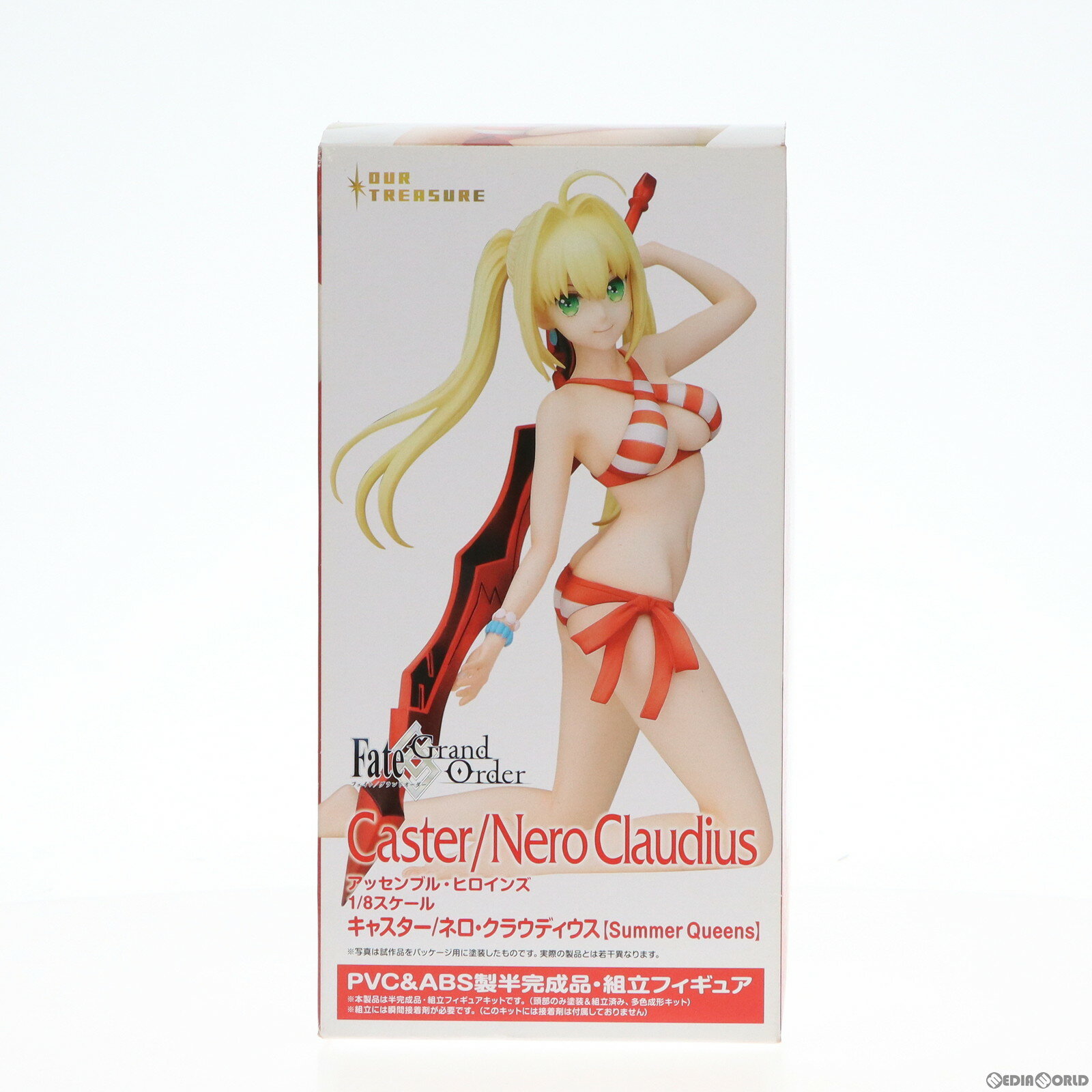 【中古】 FIG アッセンブル ヒロインズ キャスター/ネロ クラウディウス【Summer Queens】 Fate/Grand Order(フェイト/グランドオーダー) 1/8 半完成品 組み立てフィギュアキット アワートレジャー(20201210)