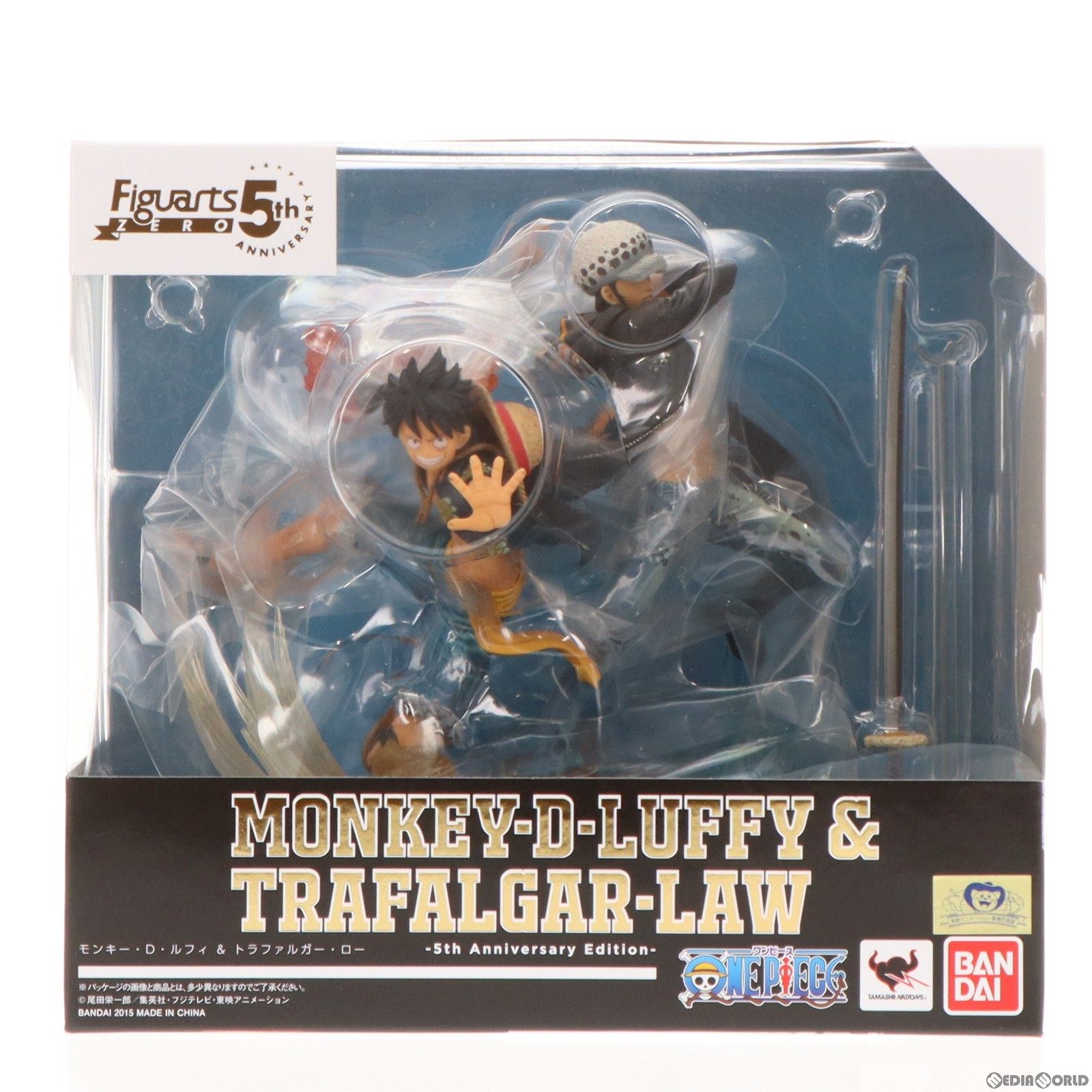 【中古】[FIG]フィギュアーツZERO モンキー・D・ルフィ&トラファルガー・ロー -5th Anniversary Edition- ONE PIECE(ワンピース) 完成品 フィギュア バンダイ(20151212)