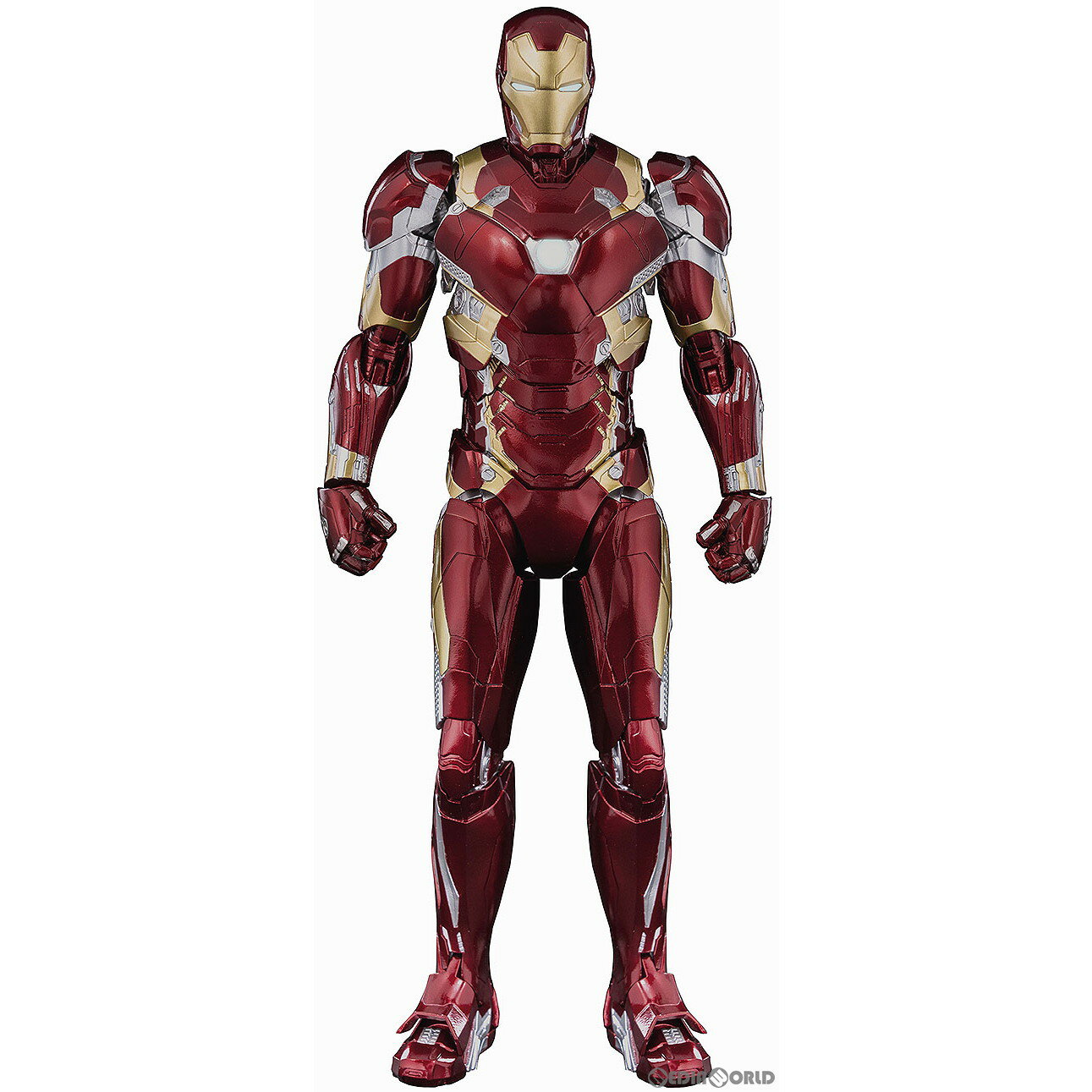 【中古】 FIG DLX Iron Man Mark 46(DLX アイアンマン マーク46) Marvel Studios 039 The Infinity Saga(マーベル スタジオ『インフィニティ サーガ』) 1/12 完成品 可動フィギュア threezero(スリーゼロ)(20221102)
