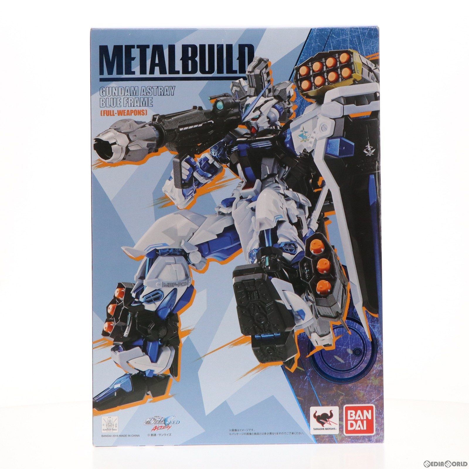 【中古】 FIG METAL BUILD ガンダムアストレイ ブルーフレーム(フル ウェポン装備) 機動戦士ガンダムSEED ASTRAY(シード アストレイ) 完成品 可動フィギュア バンダイ(20161210)