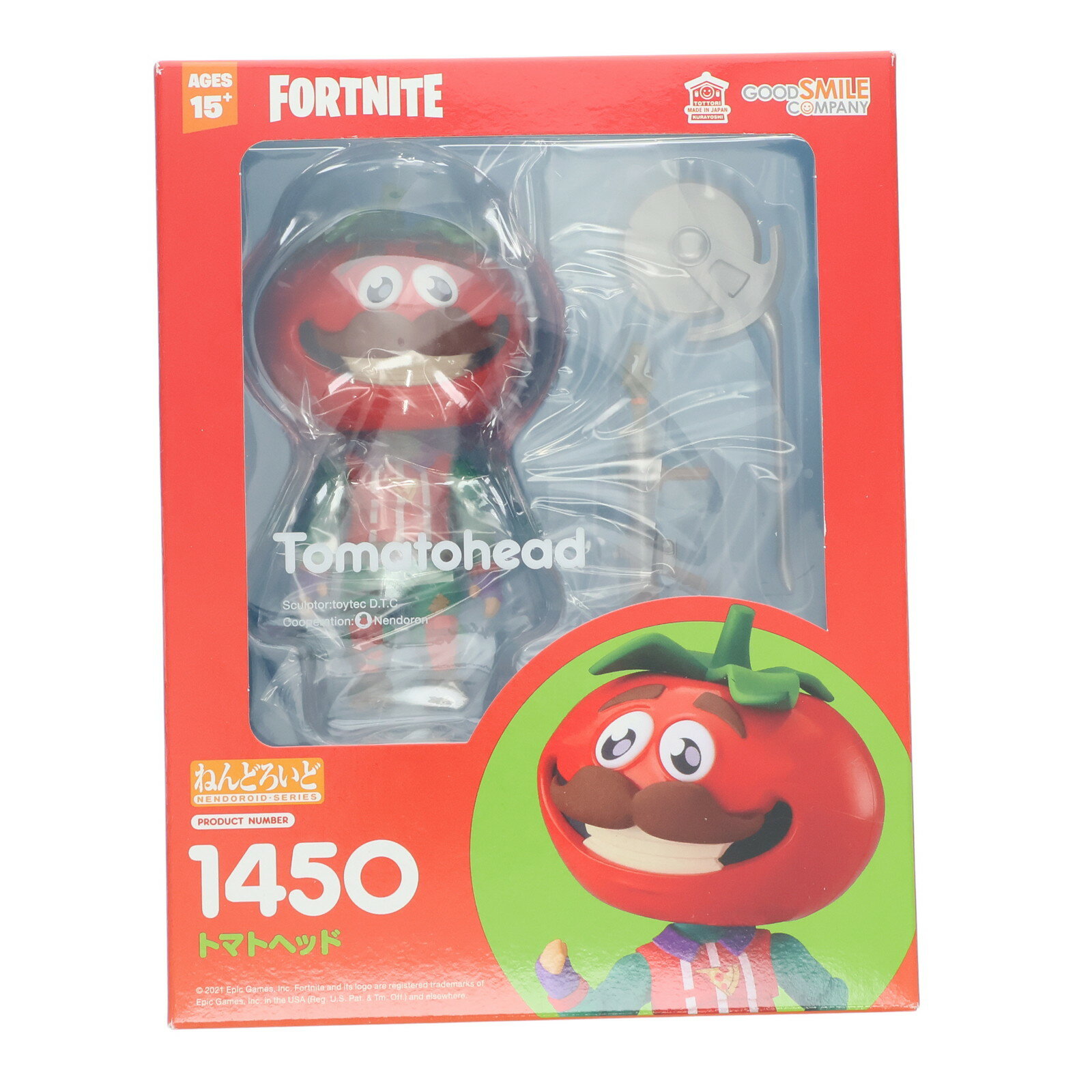 【中古】[FIG] GOODSMILE ONLINE SHOP限定 ねんどろいど 1450 トマトヘッド フォートナイト 完成品 可..