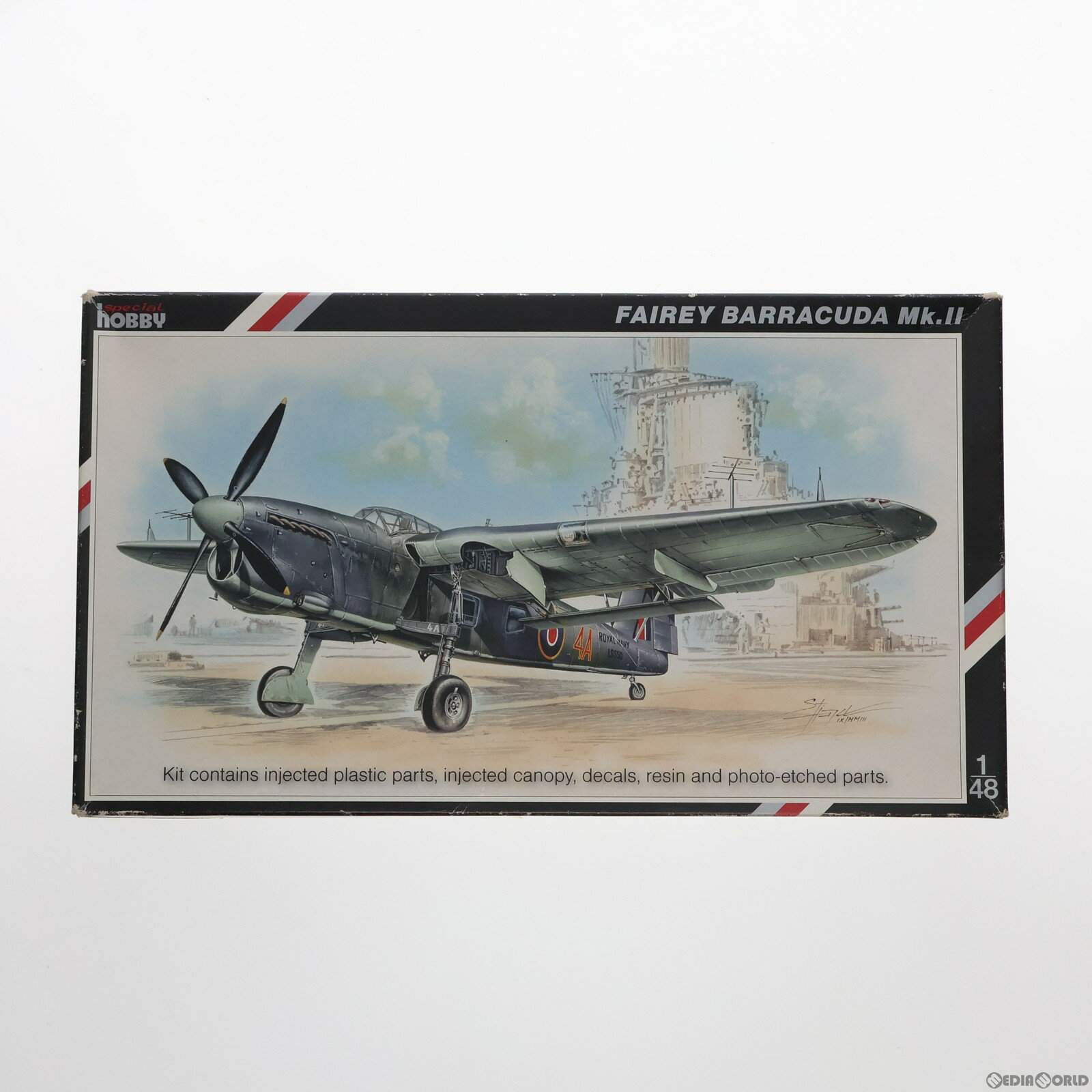 【中古】[PTM]1/48 Fairey Barracuda Mk.II 『British Navy Bomber』 -フェアリー バラクーダ Mk.II イギリス海軍爆撃機- プラモデル(SH48021) スペシャルホビー(20101118)