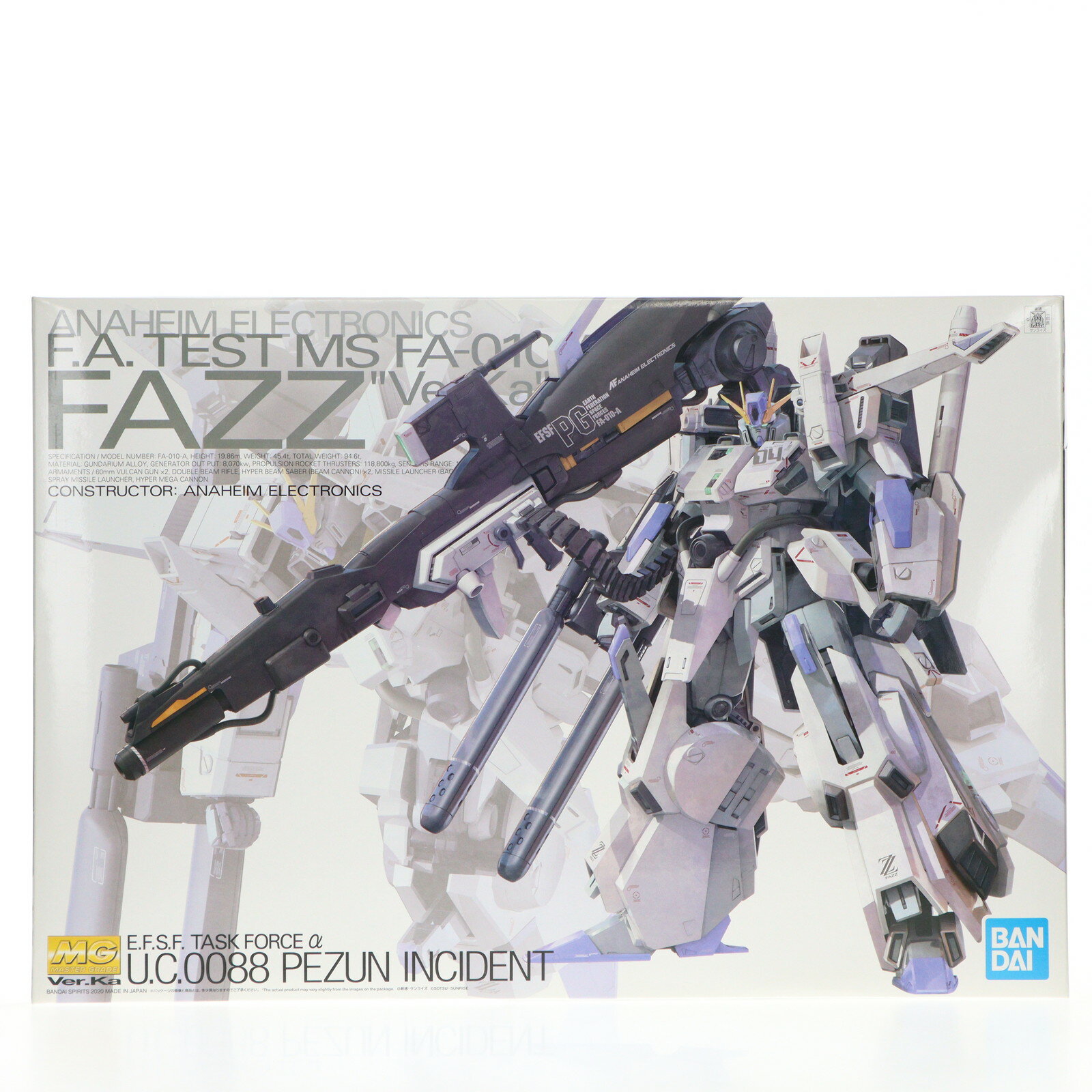 MG Fazz Ver.Ka UC.0088 未開封・未組立品 楽天市場】1/100 mg fazz ver.ka(ガンダムセンチネル)の通販