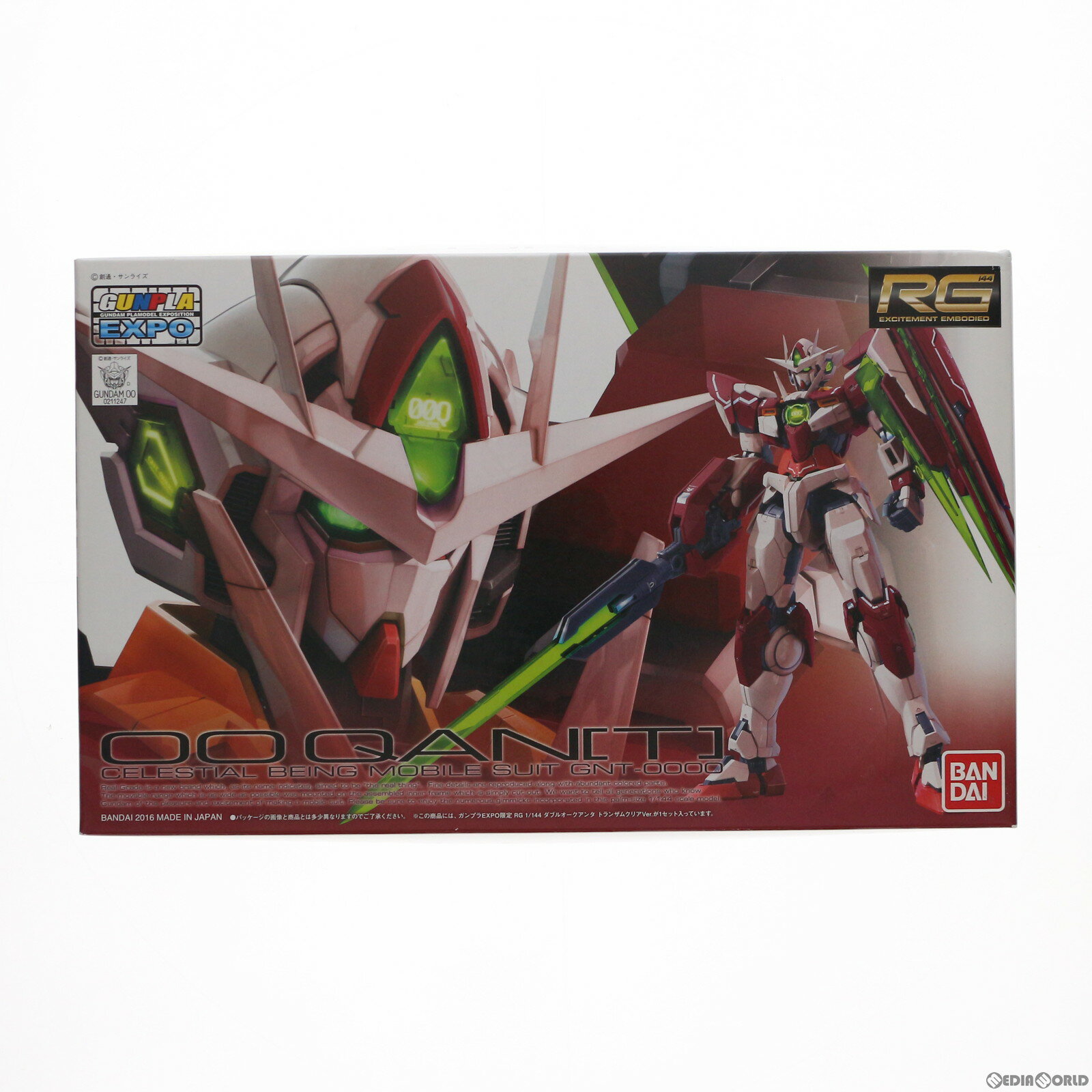 【中古】[PTM] ガンプラEXPO限定 RG 1/144 GNT-0000 ダブルオークアンタ トランザムクリアVer. 劇場版 機動戦士ガンダム00(ダブルオー) -A wakening of the Trailblazer- プラモデル(0211247) バンダイ(20160811)