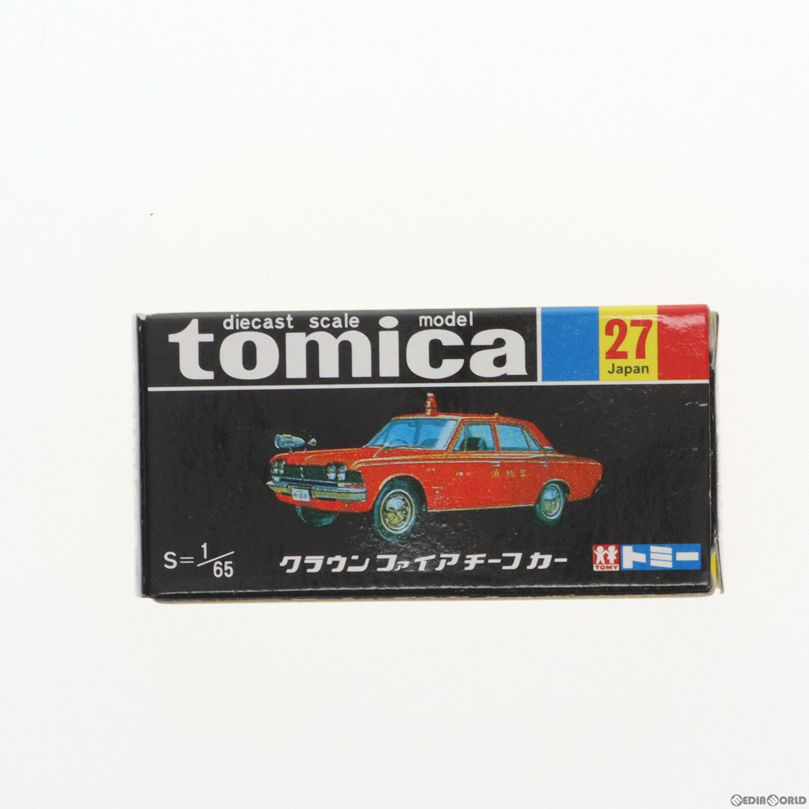 【中古】[MDL]トミカ No.27 1/65 トヨタ クラウン ファイアチーフカー(レッド/黒箱/中国製) 復刻版 完成品 ミニカー トミー(19991231)