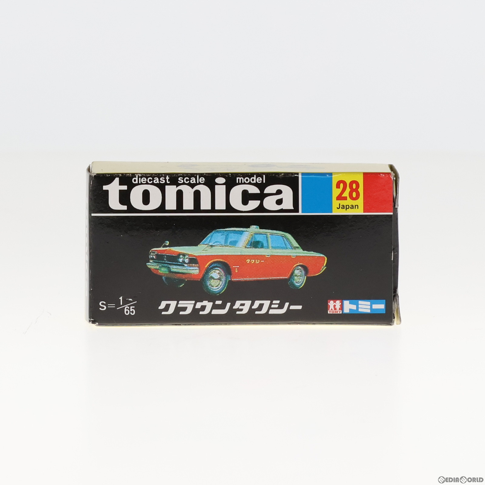 【中古】 MDL トミカ No.28 1/65 トヨタ クラウン タクシー(イエロー×オレンジ/黒箱) 復刻版 完成品 ミニカー トミー(19991231)