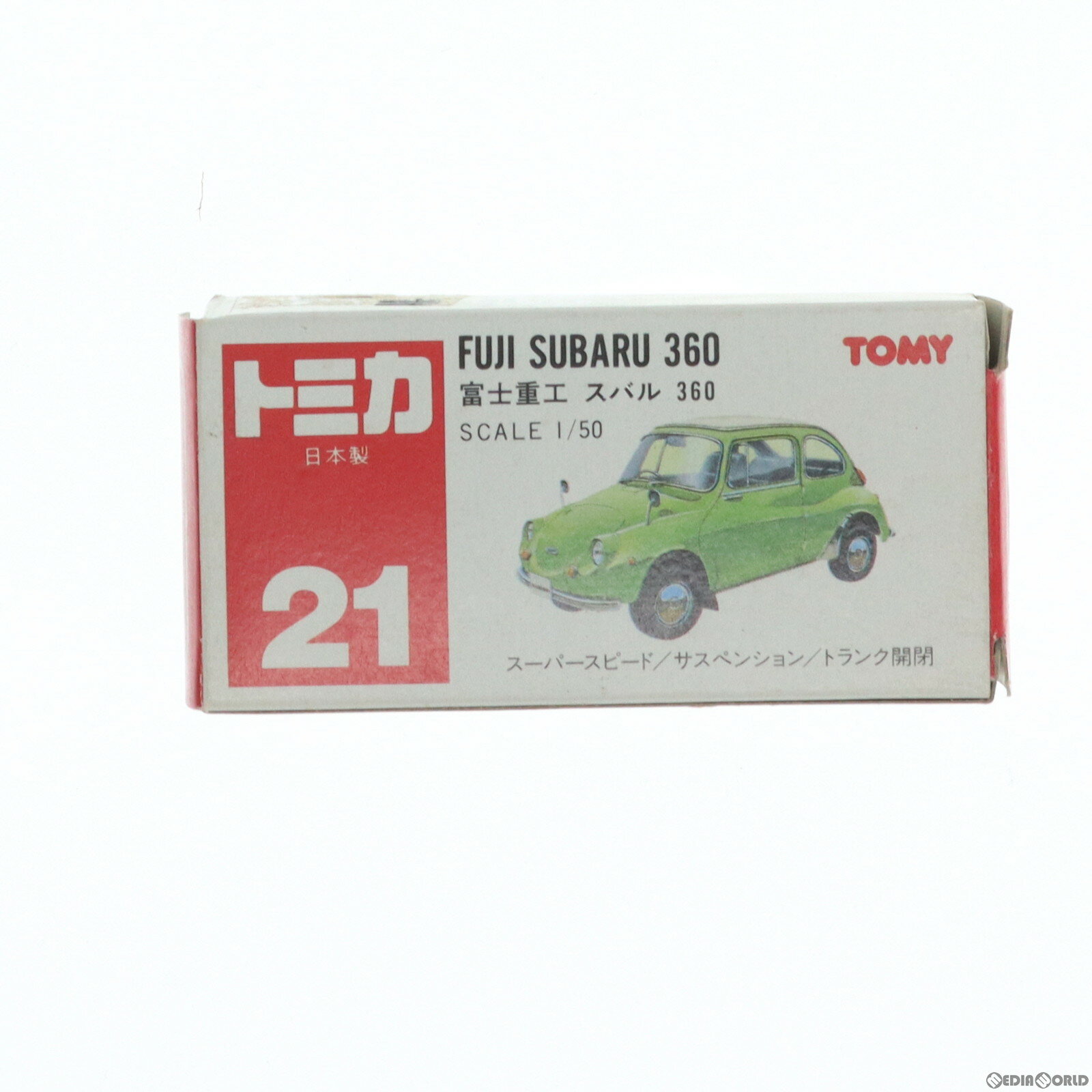 トミカ No.21 1/50 富士重工 スバル 360(ライトグリーン×ライトイエロー/赤箱) 完成品 ミニカー タカラトミー(19991231)