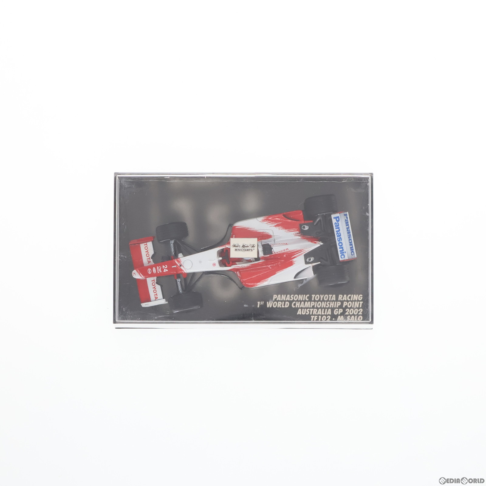 楽天メディアワールド 販売＆買取SHOP【中古】[MDL]1/43 PANASONIC TOYOTA RACING 1st WORLD CHAMPIONSHIP POINT AUSTRALIA GP 2002 #24（レッド×ホワイト） 完成品 ミニカー（400020124） MINICHAMPS（ミニチャンプス）（19991231）