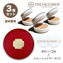 ＼ NEW★ITEM／【フェイスショップ THE FACE SHOP】クッションファンデ コンパクトレフィルセット CCインテンスカバークッションEX コンパクトのみ レフィル（詰め替え用）3個 専用パフ2枚 ルビーレッドコンパクト ［SPF50 PA ］