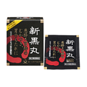 日常生活、社会活動、出会い等、お酒との係わり合いは、きってもきれないものがありますが、飲み過ぎは悪酔・二日酔等の不快感を生じさせます。 新黒丸は、健胃生薬、ウルソデオキシコール酸等7種の成分を配合した製剤で、飲み過ぎ、悪酔・二日酔のむかつきやもたれ等の症状を改善します。 食前・食間に新黒丸をご服用ください。 胃の働きを高め、お酒の飲み過ぎ等による悪酔・二日酔のむかつき、嘔吐を改善します。 消化を助け、もたれ、胸つかえ、消化不良を改善し、すっきりさせます。 用量を1回3丸とし、服用しやすくしました。 商品名 新黒丸 包装単位 3丸入×10包 効能・効果 飲み過ぎ、はきけ（二日酔・悪酔のむかつき）、嘔吐、食欲不振、もたれ、胃弱、消化促進、食べ過ぎ、胸つかえ、胸やけ、消化不良による胃部・腹部膨満感、消化不良 用法・用量・使用方法 15才以上、1回3丸、1日3回を食前または食間に服用する。 用法・用量に関連する注意 用法・用量を厳守してください。 使用上の注意 ●相談すること 1.次の人は服用前に医師、薬剤師又は登録販売者に相談して下さい。 (1)医師の治療を受けている人 (2)妊婦又は妊娠していると思われる人 2.2週間位服用しても症状がよくならない場合は服用を中止し、この文書を持って医師、薬剤師又は登録販売者に相談して下さい。 成分・分量 1日量(9丸)中(1包3丸)オウゴン乾燥エキス　50mg, オウバク乾燥エキス　50mg, オウレンエキス　50mg, ショウキョウ末300mg, ニンジ末　150mg, ウコンエキス150mg, ウルソデオキシコール酸　45mg 添加物:バレイショデンプン、寒梅粉、カンゾウ、デヒドロ酢酸Na、アラビアゴム、タルク、薬用炭、セラック 保管及び取扱い上の注意 1.直射日光の当たらない湿気の少ない涼しい所に保管して下さい。 2.小児の手の届かない所に保管して下さい。 3.他の容器に入れ替えないで下さい。(誤用の原因になったり品質が変わります) 4.表示の使用期限を過ぎた製品は使用しないで下さい。 広告文責 お客様相談センター 0776-34-6645 お電話でのお問い合わせの受付時間は、 月〜金（祝日除く）10時〜19時になります メーカー 第一三共ヘルスケア株式会社 区分 日本製・【第3類医薬品】　