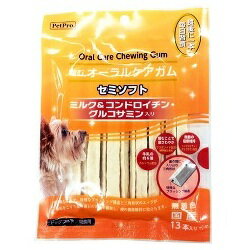 【ペットプロ】犬用 噛むオーラルケアガム ミルク＆コンドロイチン 13本入★ペット用品 ※お取り寄せ商品