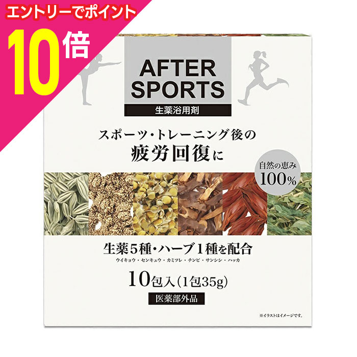 【ポイント10倍：年内まるまるお得 ※要エントリー】【ライオンケミカル】アフタースポーツ 生薬浴用剤 35g×10包入 〔医薬部外品〕