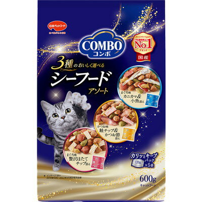 コンボ キャット シーフードアソート 600g（120g×5袋） ☆ペット用品 ※お取り寄せ商品