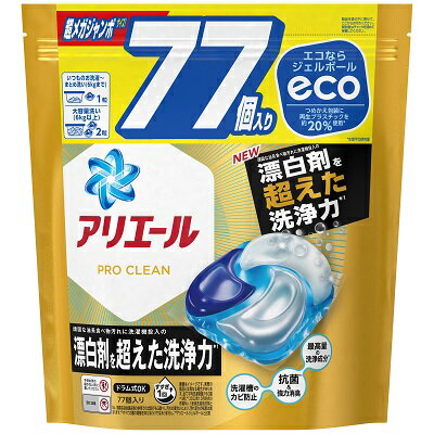 【P＆G】アリエール ジェルボール 4D プロクリーン つめかえ用 超メガジャンボサイズ 77個入 1