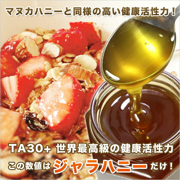 【初めてさん限定】【送料無料】★ジャラハニー TA 30+(130g) マヌカハニーと同様の健康活性力で超高数値！ オーストラリア オーガニック認定 蜂蜜 ※分析証明書付 非加熱 生はちみつ honey ハチミツ ■お一人様4個まで