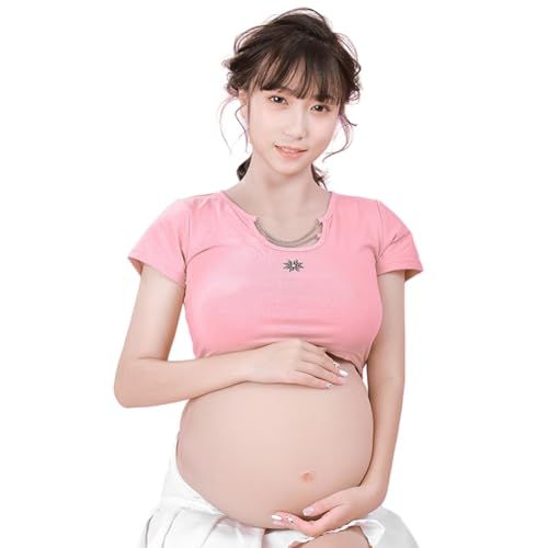 [YRZGSAWJ] 妊婦 シリコン 腹 偽腹 女装 妊娠腹 6-9ヶ月 コスプレ 人工妊娠腹 質感も人の肌そっくり 緊貼身體 はく離防止 攝影用 し