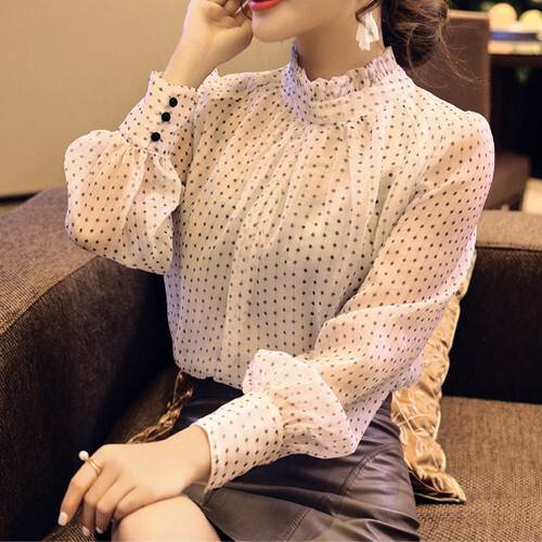 2色レトロ風春服トップスシャツブラ...