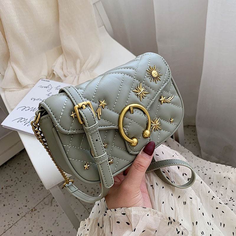 【P2倍&クーポン有】高級感カバン ショルダーバッグ 4カラー レディース トートバッグ 肩掛け 上品 斜めがけ スモールバッグ 星 2