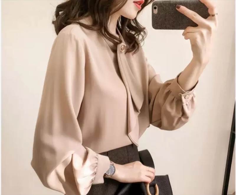 【P2倍&クーポン有】ブラウス ボウタイ トッ...の紹介画像3