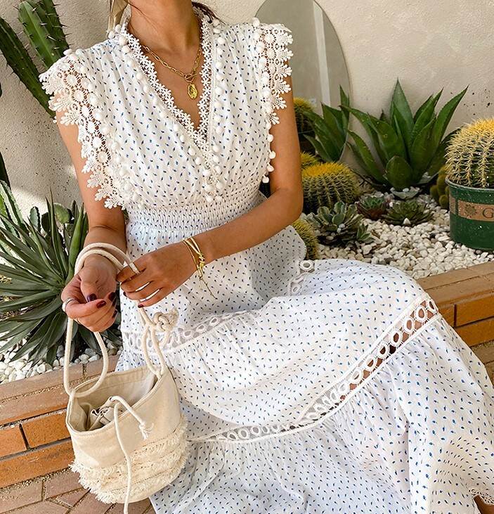 【P2倍&クーポン有】ティアード ノースリーブ Vネック ワンピース レディース プルオーバー ワンピドレス フレアワンピース 送料無料 春 夏 ロング丈 アン...