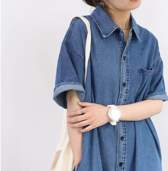 【P2倍&クーポン有】 シャツワンピ ロング マキシ 9分丈 レディース ワンピース ドレス 丈長 フルレングス 長袖 ポロカラー 襟なし 角襟 Iライン Aラ...