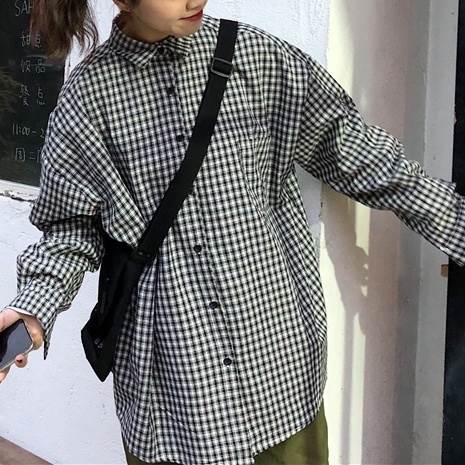 【P2倍&クーポン有】チェック柄 柄シャツ オーバーサイズ BIGシルエット トップス レディース 