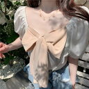 【P2倍&クーポン有】レディース スカート ワンピース チュニック シャツワンピ ギャザースカート ミニスカート ミニ ショート 半袖 5分袖 ボリューム袖 パフスリーブ バルーン袖 Vネック 襟なし ノーカラー Aライン フォーマル バルーン 白 ホワイト 黒 ブラック