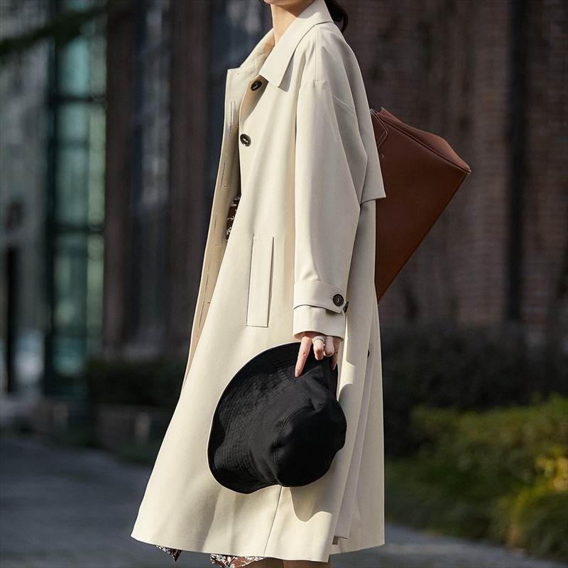 【P2倍&クーポン有】アウター レディース 上着 コート ステンカラー スプリング チェスター トレンチ ライトアウター スプリングコート 春 秋 冬 ひざ丈 ひざ下 ラグラン 襟付き ストレート レイヤード ベルト ポケット ボタン チェック柄 サイズ豊富 S M L XL LL