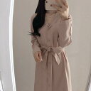 【P2倍&クーポン有】2色 リボン ワンピース 長袖 春 秋 冬 きれいめ フレアスカート 膝下 ミモレ丈 Vネック 襟付き スリム タイト 細身 ストレート スマート リボン サイドスリット 前開き ピンク ライトブルー S M L XL ジャスト かわいい 大人可愛い きれ