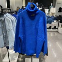 【P2倍&クーポン有】タートルネック ゆったり ニット トップス レディース 個性的 秋 冬 お尻カバー 裾ワイド 長袖 ボリューム袖 サイドスリット オーバーサイズ カラバリあり ホワイト ピンク ブルー 無地 サイズ豊富 S M L 厚手 学校 職場 イベント 旅行 カラオケ
