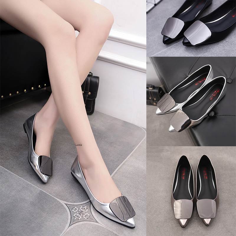 【P2倍&クーポン有】ポインテッドトゥ パンプス フラット レディース ぺたんこシューズ 大人可愛い きれいめ シンプル 上品 おしゃれ かっこいい フォーマル エレガント クール モード セクシー モダン 存在感 スタイリッシュ 無地 秋 卒園式 謝恩会 結婚式 二次会