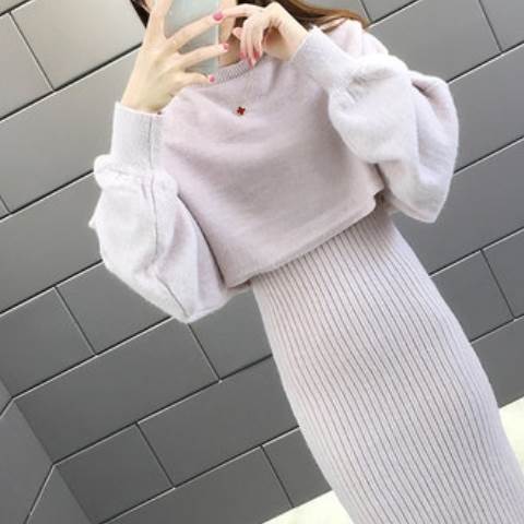 【P2倍&クーポン有】タイト スリム タイトスカート ロングスカート レディース スカート トップス ボトムス セットアップ ショート ロング クロップド丈 丈長 長袖 萌袖 Uネック 襟なし ノーカラー 細身 白 ホワイト 黒 ブラック 黄色 イエロー ピンク 緑 グリーン