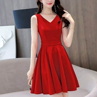 【P2倍&クーポン有】Aライン ノースリーブ ワンピース レディース ワンピドレス 個性的 春 夏 ミドル丈 お尻カバー 袖なし 腕出し Vネック 襟なし 鎖骨...