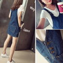 【P2倍&クーポン有】オールインワン サロペット ワンピース レディース デニム 春 夏 ミニ 袖なし ポケット ボタン ブルー 青 無地 サイズ豊富 S M ...