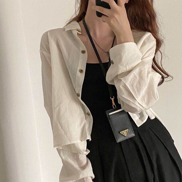 【P2倍&クーポン有】シアーシャツ 長袖 トップス レディース シャツ 春 夏 秋 ショート丈 二の腕カバー..