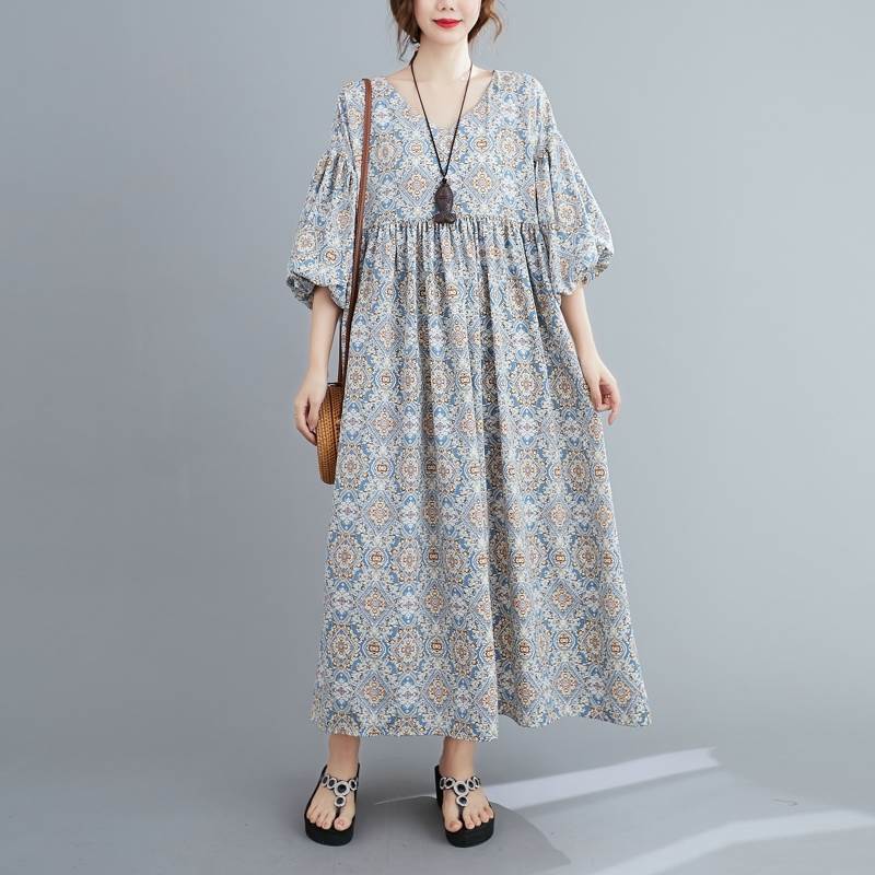 【P2倍&クーポン有】マキシ丈 ペイズリー ワンピース レディース ワンピドレス シャツワンピース 個性的 春 夏 アンクル丈 ロング丈 お尻カバー ポッコリお...