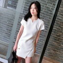 【P2倍&クーポン有】トップス ボトムス パンツ セットアップ 白シャツ 夏 ミニ 半袖 ラウンドネック ストレート ブラック ホワイト S M L XL 体型...